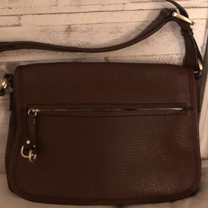 Cole Hahn Pebbled Leather Brown Handbag